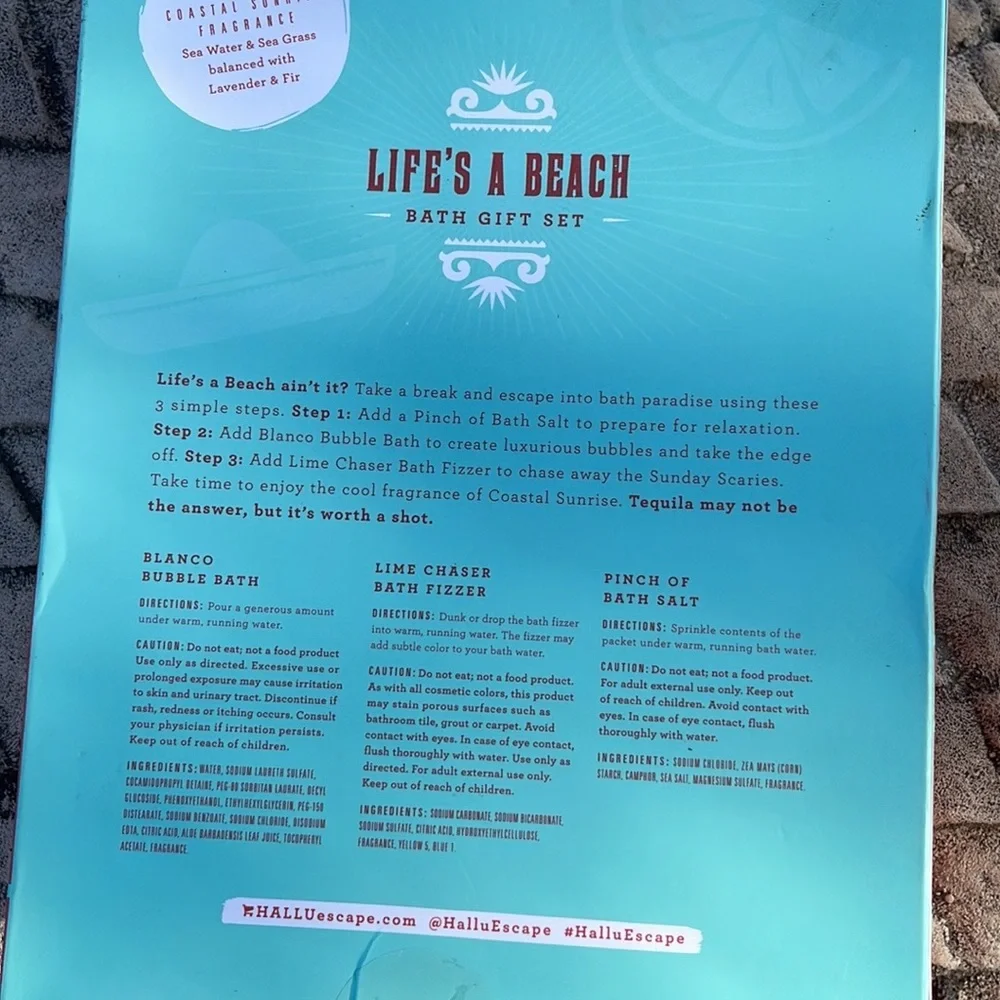 Life’s a Beach Bath Gift Set NIB - Picture 3 of 5